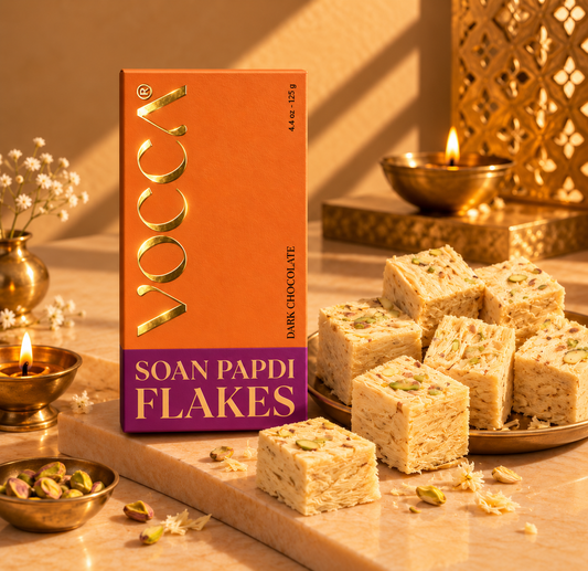 Soan Papdi Flakes In Milk Chocolate Bar