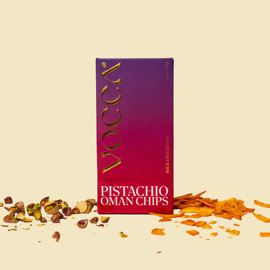 Pistachio Oman Chips In Milk Chocolate Bar - 125g