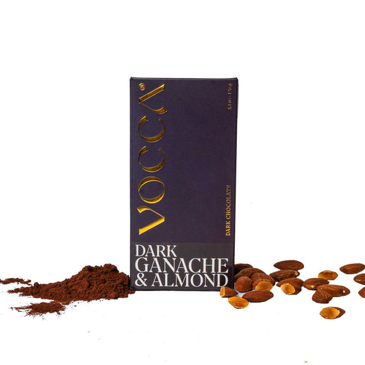 Dark Ganache & Almond In Dark Chocolate Bar - 125g