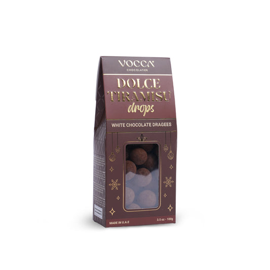 Dolce Tiramisu Drops in White Chocolate