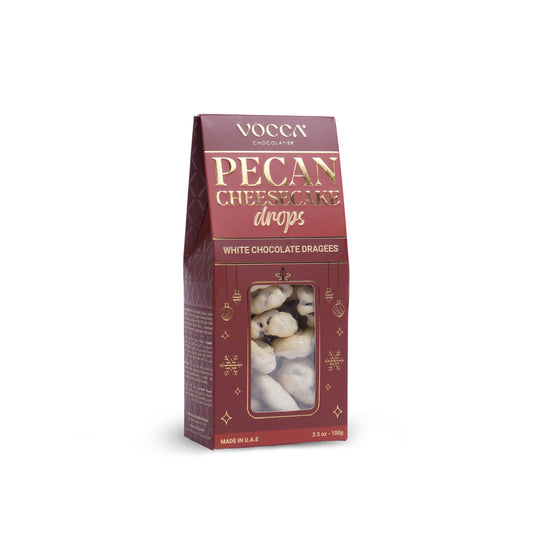 Pecan Cheesecake Drops in White Chocolate