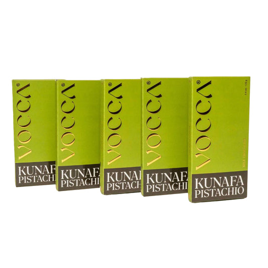 Pistachio Kunafa Milk chocolate Bars - Pack of 5 x 125g
