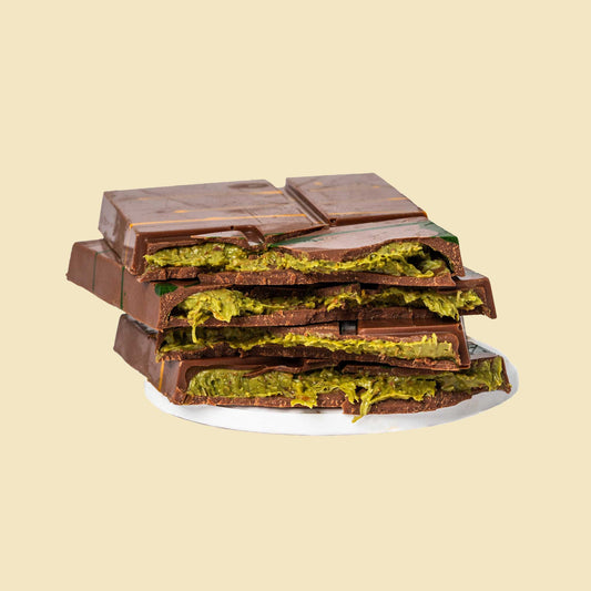 Pistachio Kunafa Milk chocolate Bars - Pack of 5 x 125g