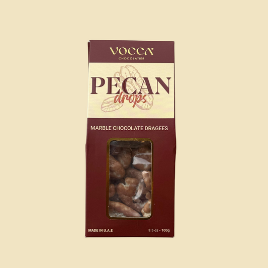 Pecan Drops in Marble Chocolate – 100g