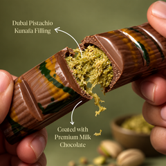 Pistachio Kunafa In Milk Chocolate - 50g