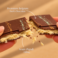 Soan Papdi Flakes In Milk Chocolate Bar - 125g
