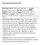 Mini Pistachio Kunafa In Milk Chocolate Bar - 50g