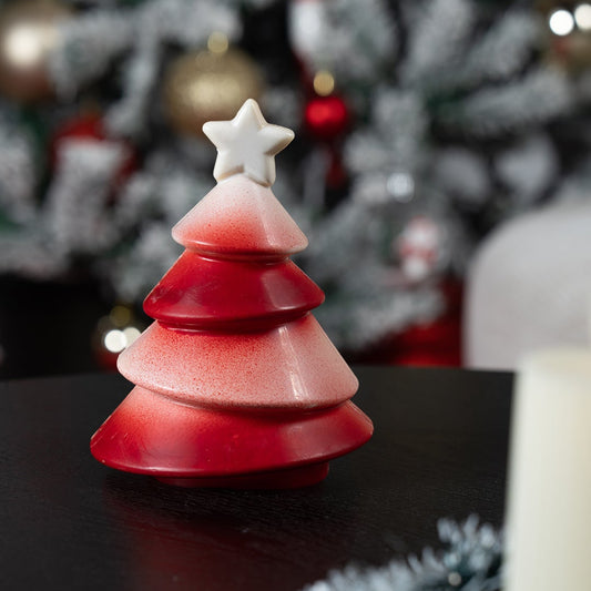Red Christmas Tree Figurines