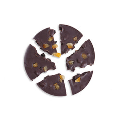 Orange Peel & Raisins Bark In Dark Chocolate