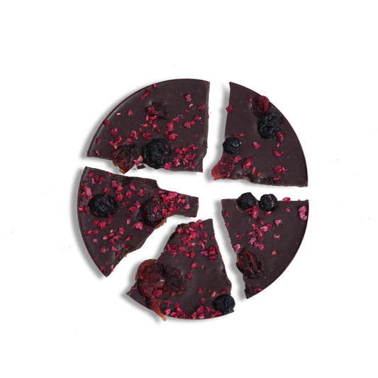 Berry Assortment Bark In Dark Chocolate