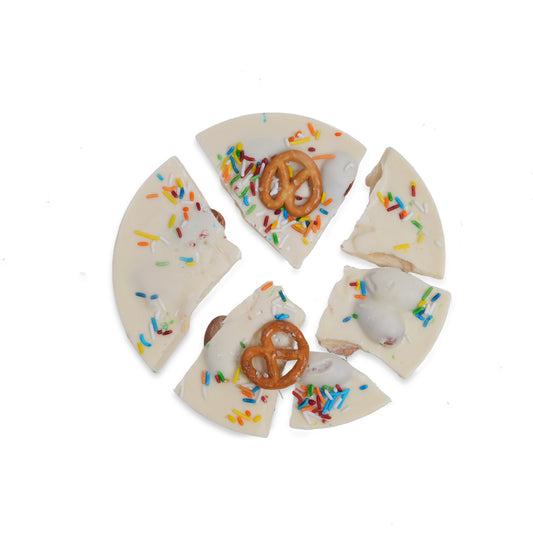 Pretzel & Almonds Bark In White Chocolate