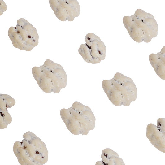 Pecan Cheesecake Drops in White Chocolate