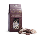 Chocolate Pretzels in White, Milk & Dark Chocolate